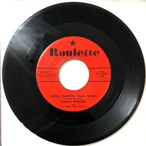 Jimmie Rodgers Kisses Sweeter Than Wine Vinyl 45 Record '57